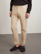 TOM FORD - Straight-Leg Cotton-Drill Trousers - Neutrals