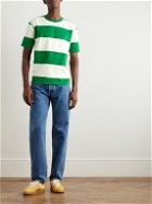 Drake's - Striped Cotton-Jersey T-Shirt - Green