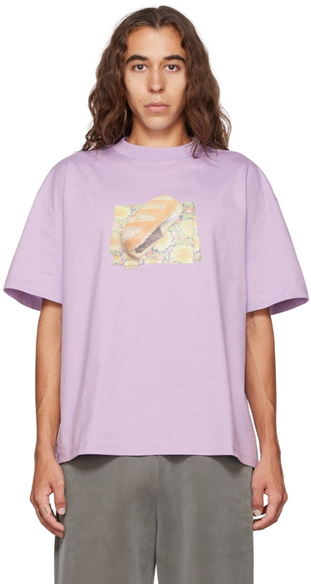 Photo: Jacquemus Purple Le Papier 'Le T-Shirt Pain au Lait' T-Shirt