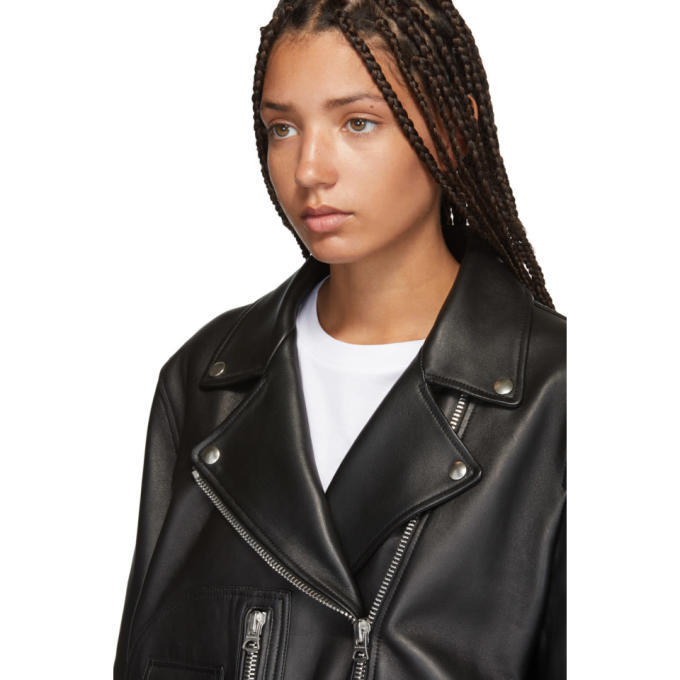 Wade oversized leather outlet biker jacket