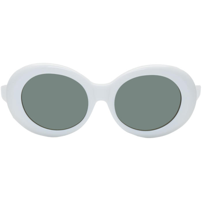 RAEN Eyewear Luxury Wig White Round Sunglasses Raen white glasses luxury wig | Depop main image 3