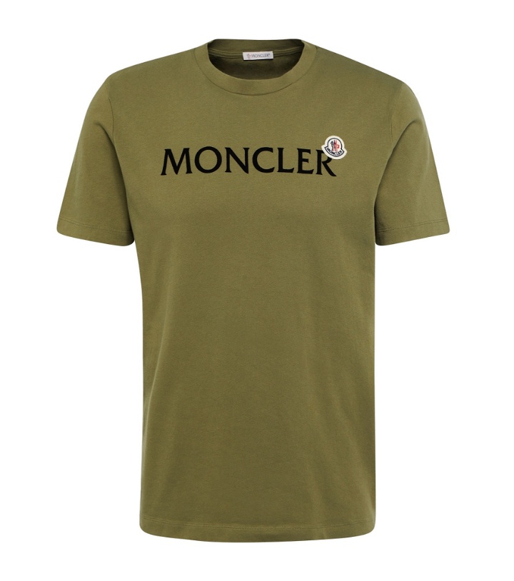 Photo: Moncler - Embroidered cotton jersey T-shirt