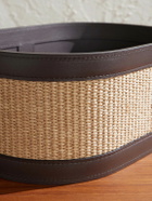 Brunello Cucinelli - Raffia and Leather Organizer Basket