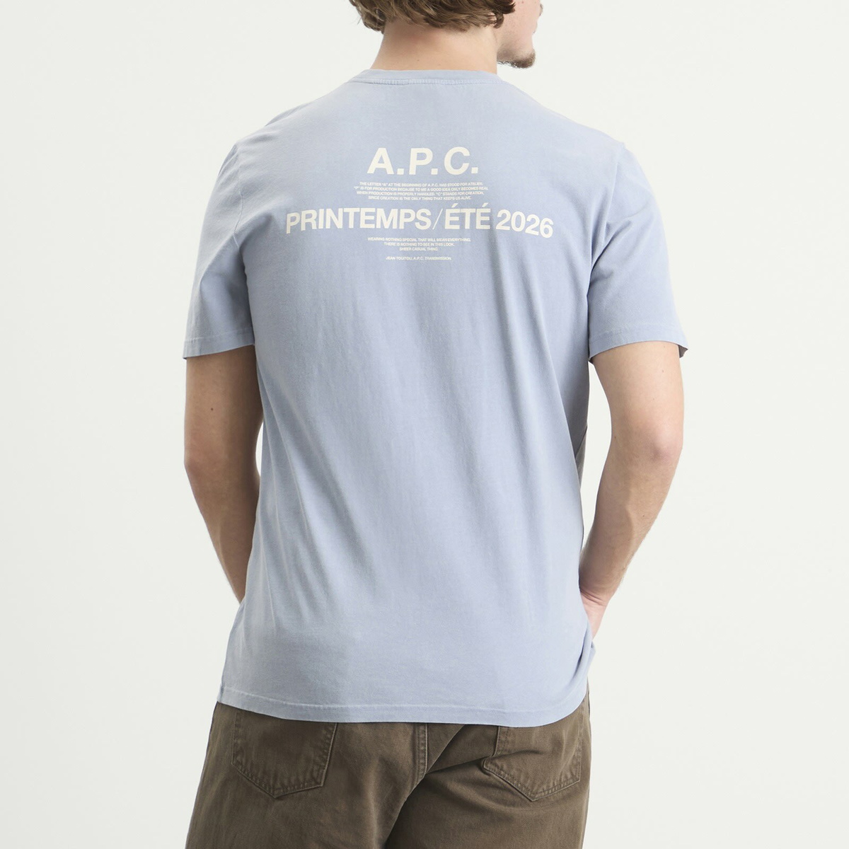 A.P.C. Men's Printemps 26 T-Shirt in Light Blue