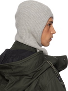 MM6 Maison Margiela Gray Ribbed Wool Balaclava
