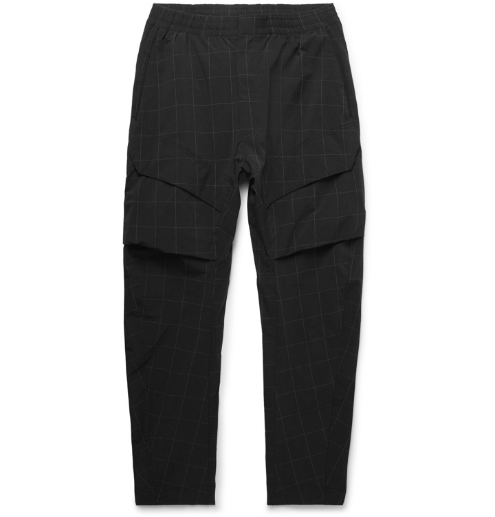 Photo: Nike - Tech Pack Tapered Checked Stretch Nylon-Blend Cargo Trousers - Black
