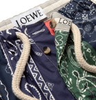 Loewe - Wide-Leg Patchwork Printed Cotton Drawstring Shorts - Men - Multi