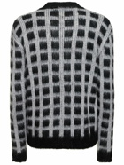 MARNI - Check Brushed Mohair Blend Knit Cardigan