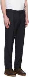 Ring Jacket Navy Wool Balloon Trousers