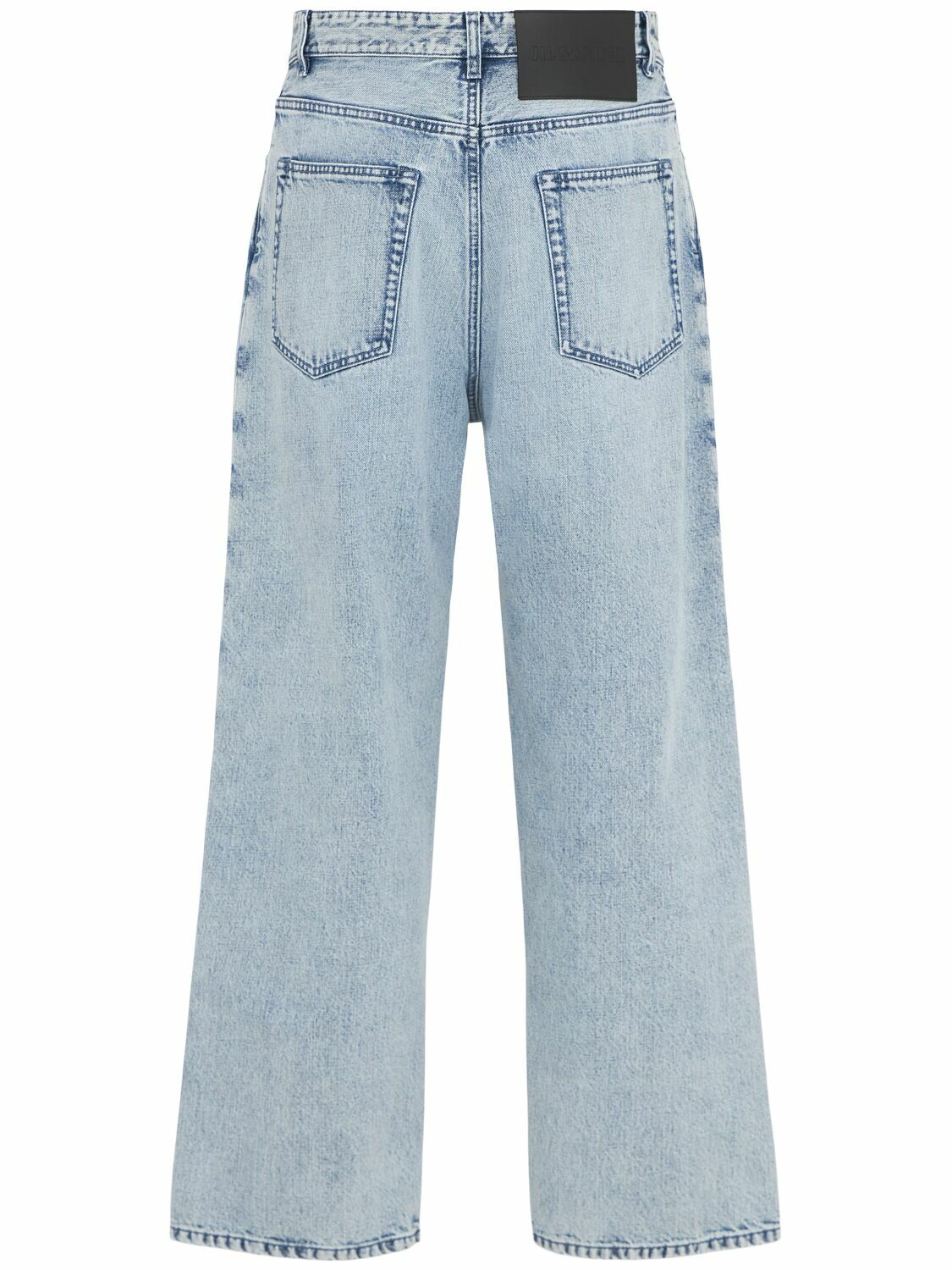 JIL SANDER Diagonal Cotton Denim Jeans Jil Sander