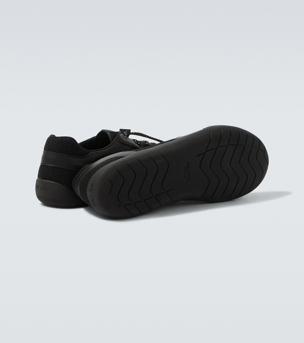Prada Speedrock leather-trimmed sneakers
