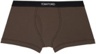 TOM FORD Brown Jacquard Boxers