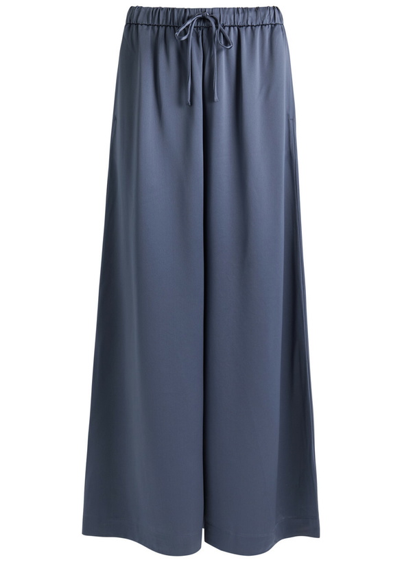 Photo: BY Malene Birger Clorella Wide-leg Satin Trousers Blue