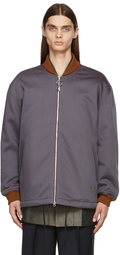 Photo: Acne Studios Purple Padded Twill Jacket