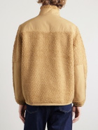 Polo Ralph Lauren - Logo-Embroidered Shell-Panelled Fleece Half-Zip Sweatshirt - Neutrals