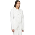 Kreist White Appliqued Denim Jacket