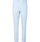 Brioni - Sky-Blue Slim-Fit Tapered Cotton-Poplin Suit Trousers - Blue
