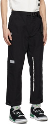 AAPE by A Bathing Ape Black Fleece-Lined Twill Trousers