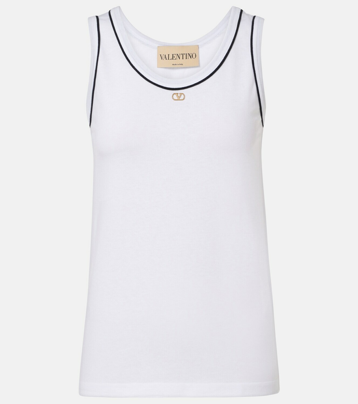 Valentino VLogo cotton jersey tank top