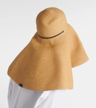 Alaïa Capeline straw cloche hat