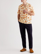 Rag & Bone - Avery Convertible-Collar Floral-Print Voile Shirt - Orange