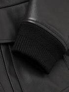 Gabriela Hearst - Grant Shearling-Trimmed Leather Aviator Jacket - Black