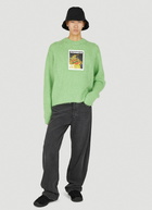 Graphic Print Sweater in Green