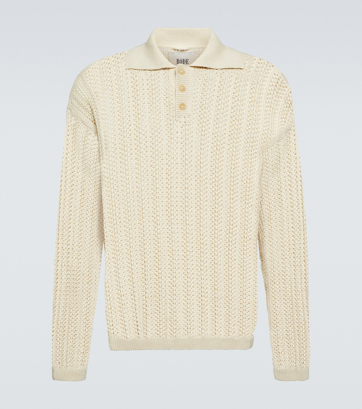 Bode Knitted cotton polo shirt