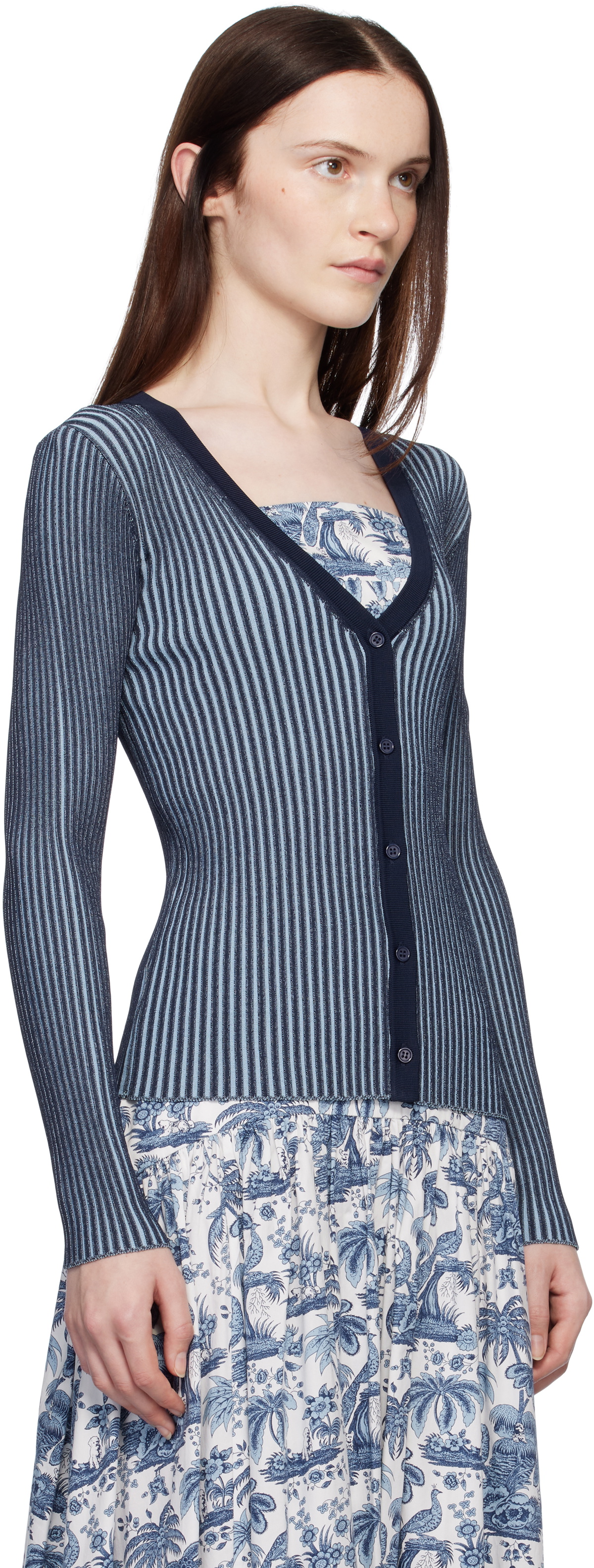 Staud Navy Cargo Cardigan