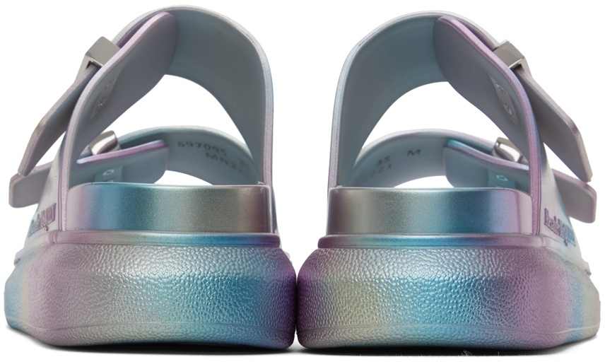 Alexander McQueen Silver Oversized Hybrid Sandals Alexander