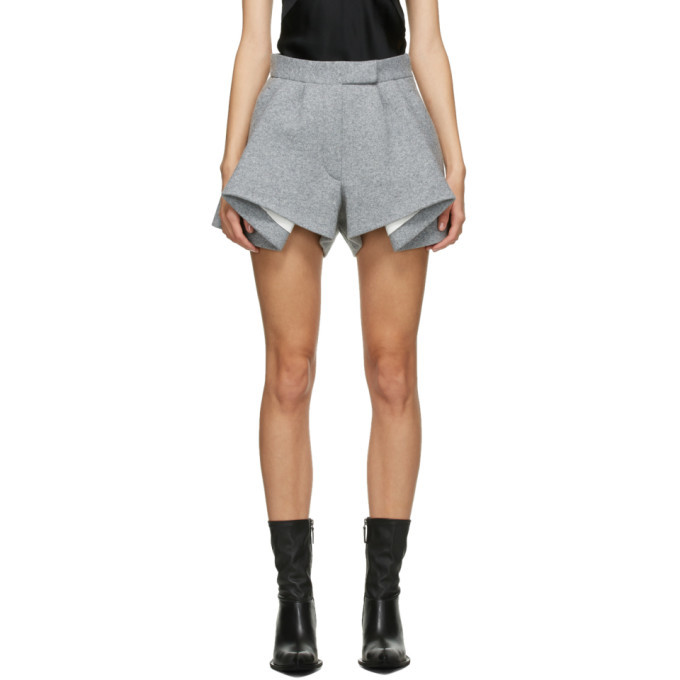 Photo: Haider Ackermann Grey Savoia Drape Shorts