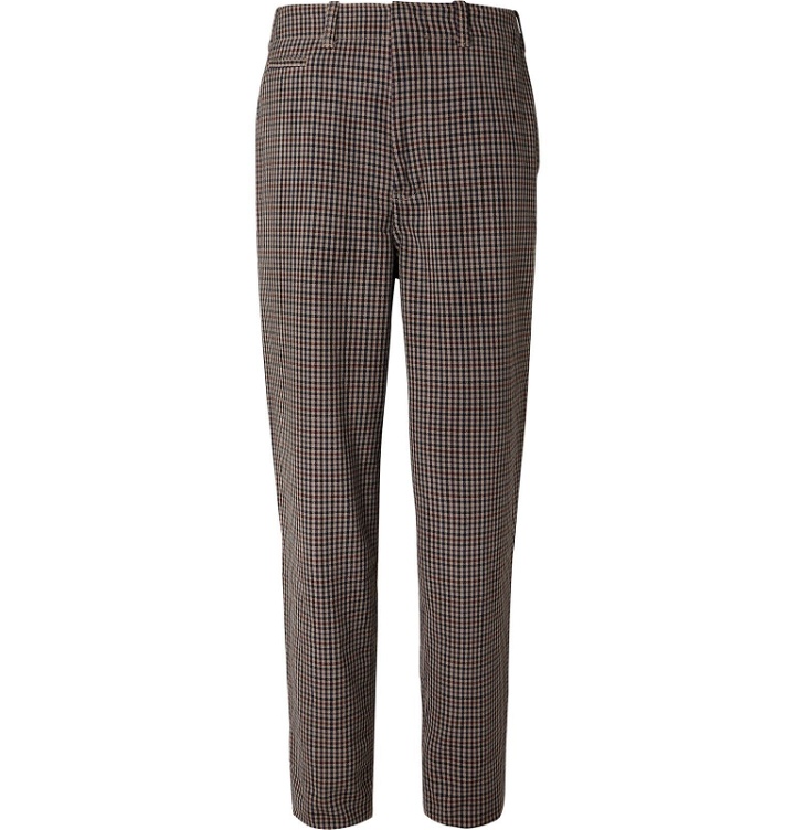 Photo: nanamica - Club Gingham Wool-Blend Hopsack Suit Trousers - Brown
