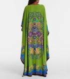 La DoubleJ Magic printed caped silk maxi dress