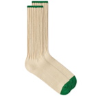 Sacai Men's Rib Sock in Ecru