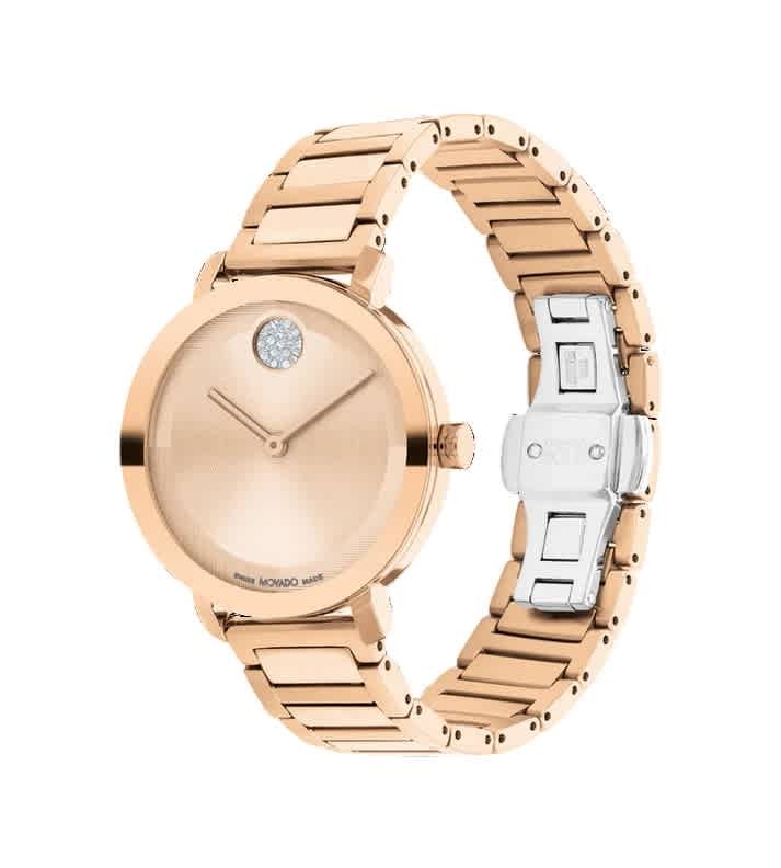 Movado Bold Evolution 2.0 Quartz Rose Gold Dial Ladies Watch 3601143 Movado