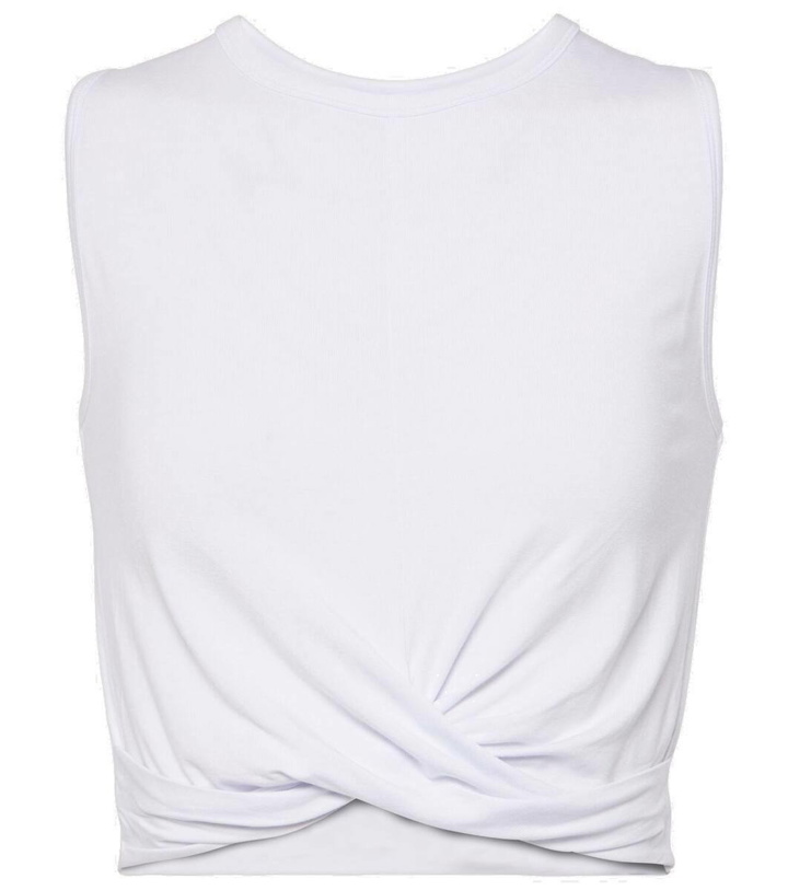 Photo: Alo Yoga Cover draped jersey crop top