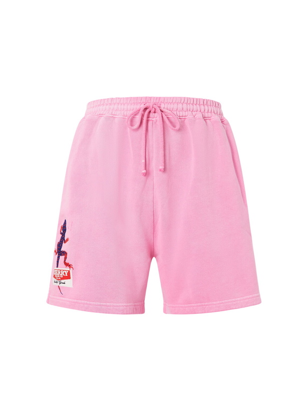 Photo: Cherry Los Angeles - Logo-Embroidered Cotton Shorts - Pink