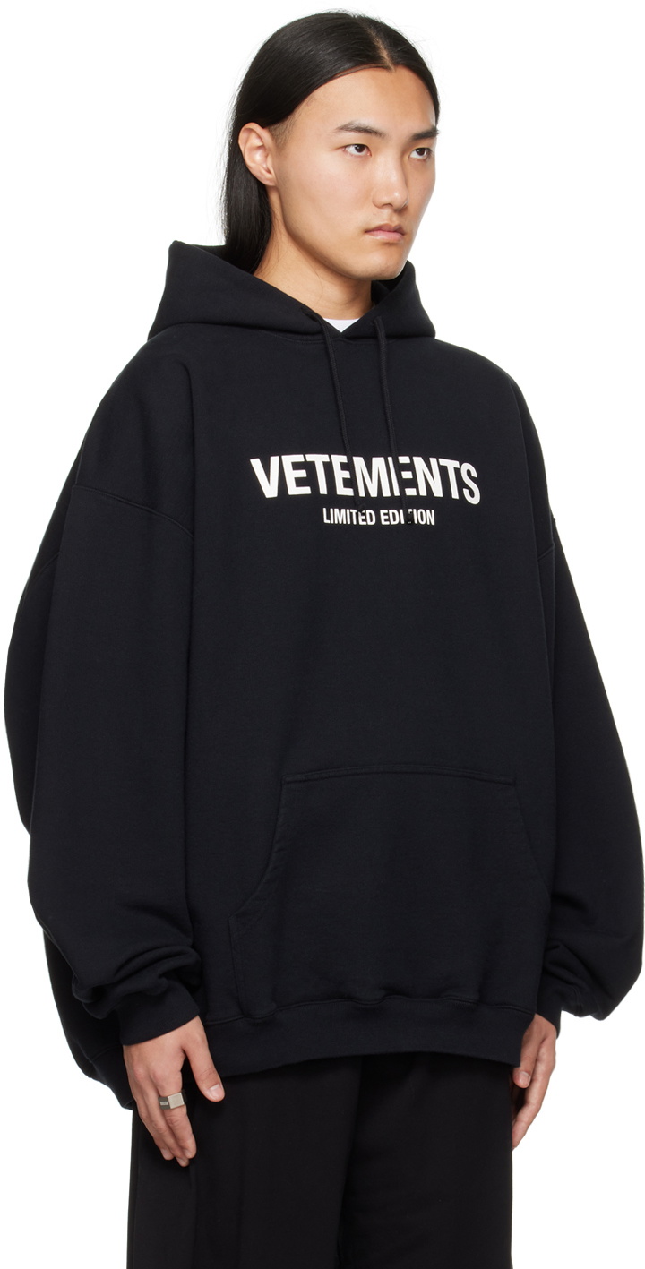 VETEMENTS Black 'Limited Edition' Hoodie Vetements