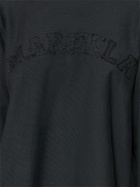 MAISON MARGIELA - Embroidered Logo Jersey Cropped Hoodie