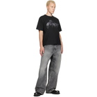 We11done Black Glitter Logo T-shirt