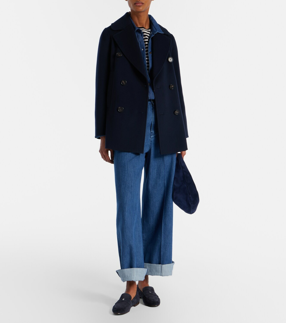 Tory Burch Logo suede loafers