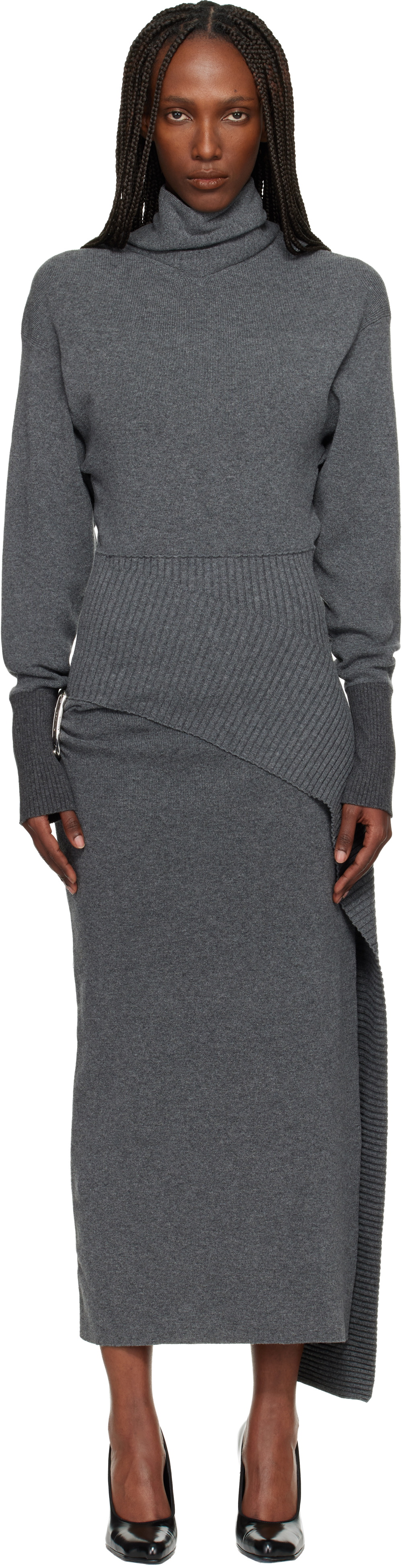 Lanvin Gray Wool & Cashmere Maxi Dress