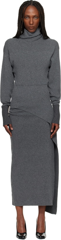 Photo: Lanvin Gray Wool & Cashmere Maxi Dress
