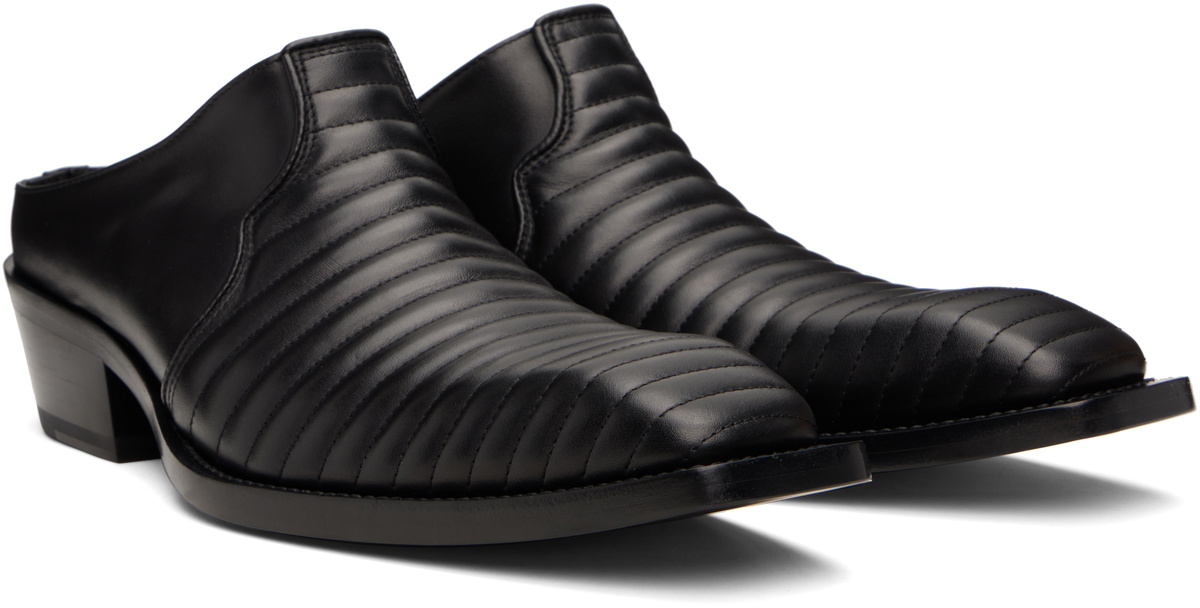 【関税込み】Martine Rose ブラック Cowboy ミュール Martine Rose Black Cowboy Mules Martine Rose