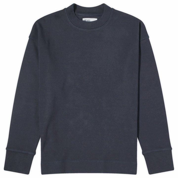 Photo: MHL by Margaret Howell Men's Thermal Crew Sweat in Ink