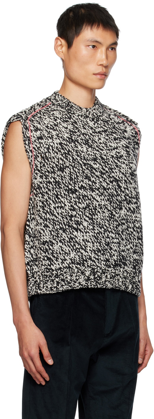 Paul Smith Black & White Crewneck Vest