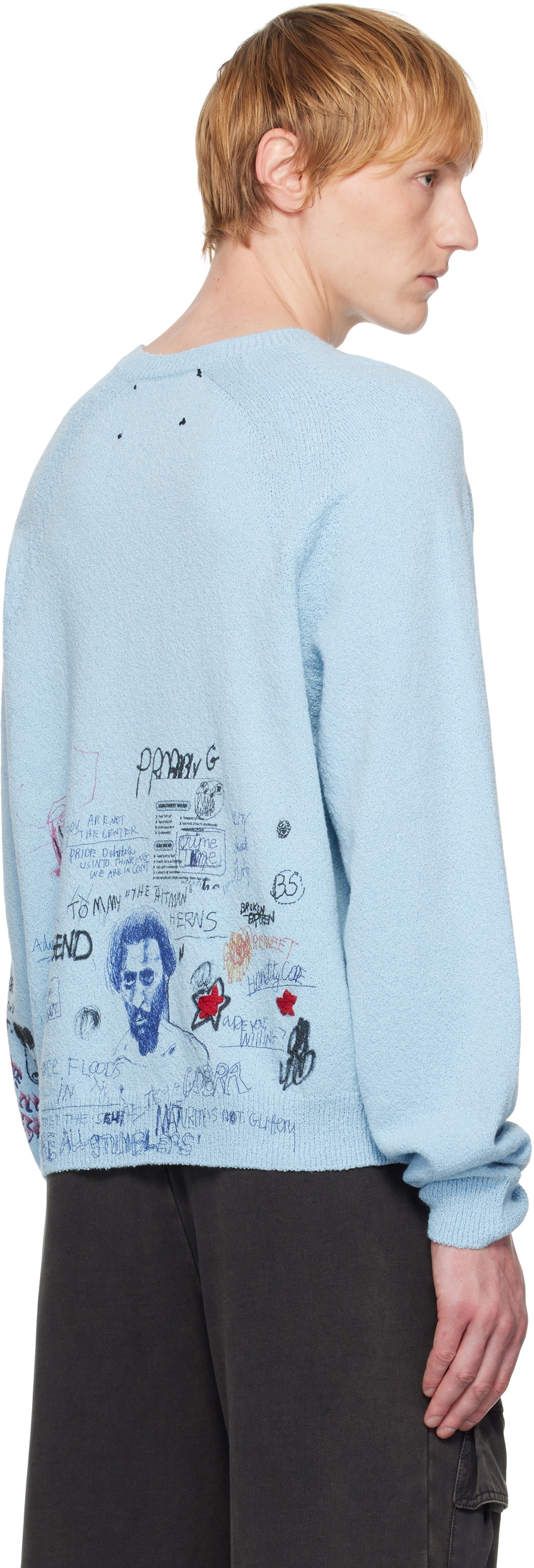 PALY Blue 'Booze Crooze' Knit Sweater