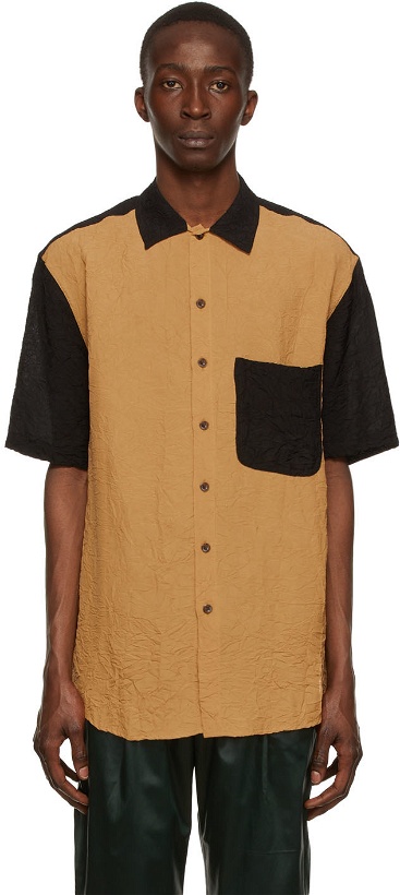 Photo: Song for the Mute Black & Beige Viscose Shirt