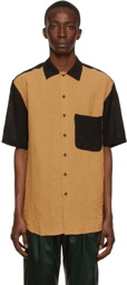 Song for the Mute Black & Beige Viscose Shirt