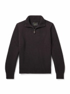 Purdey - Hertford Wool Half-Zip Sweater - Brown